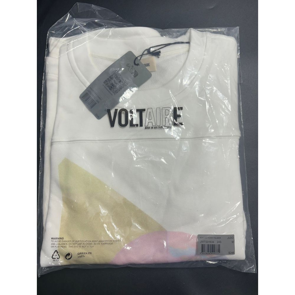 Zadig & Voltaire‎ NWT Short-Sleeved T-Shirt Terry Palmier Print in /White M $248 - Picture 5 of 8